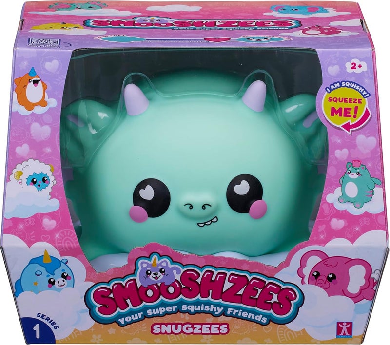 Smooshzees Snugzees, Jade, Green Dragon, Collectable Characters, Supersoft, Cuddly and Squishy! - Image 1